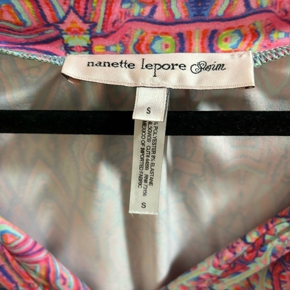Nanette Lepore Swim Pink Solana Printed Jersey Tunic V-Neck Coverup Size S - Picture 13 of 13